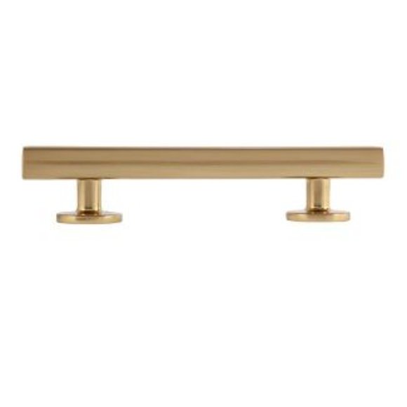 NEW Set of 10 Sumner Street Hardware 10pk Flynn Flatbar Pull in Satin Brass - Picture 3 of 4